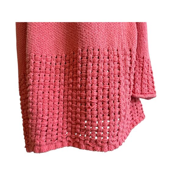 Chico’s Women’s Coral Open Knit Cardigan – Size 2 (XL) CoastalGrandma Boho - Picture 4 of 8